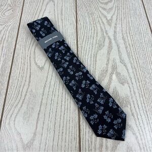 528 - Michael Kors Floral Tie Black 001 2MKC24-1054 Silk Blend $69.50